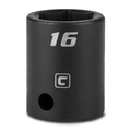 Capri Tools 3/8 in Drive 16 mm 6-Point Metric Shallow Impact Socket 5-3016